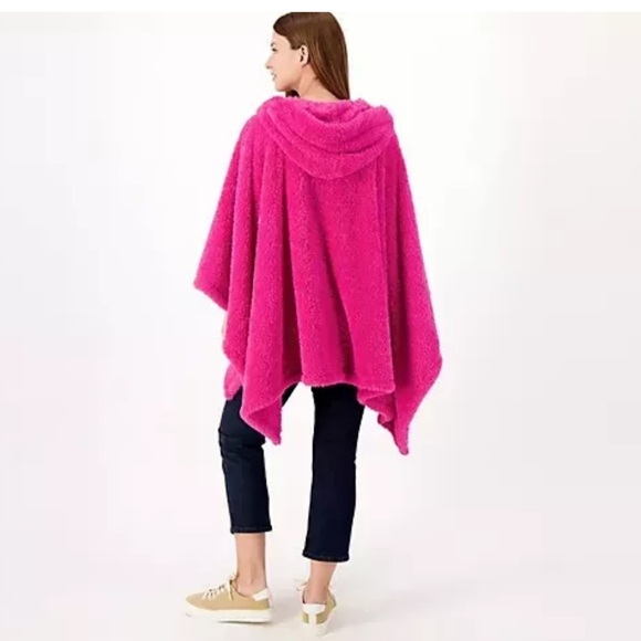 NEW Bumblebella Jill Martin Cotton Candy Plush Wrap-Raspberry-OS Missy-A605344 - Picture 2 of 2